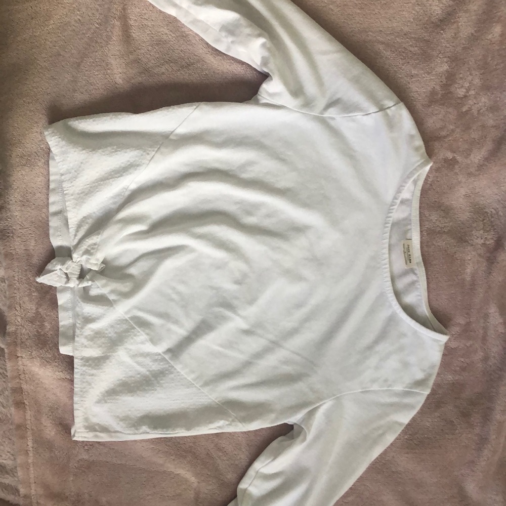 Zara Kids Collection long sleeve white top.